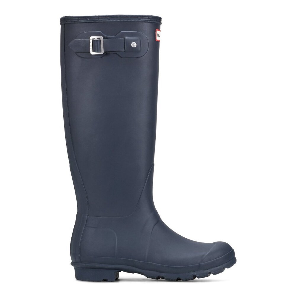 New Hunter Women's Original Tall Waterproof Rain Boots Size 10 Navy Adjustable - Picture 3 of 6